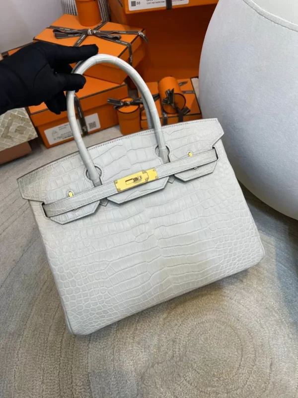e361701097893f1-jpg UK London Hermes Birkin 30CM HCP Matte Porosus Crocodile 8L Beton Gold Hardware