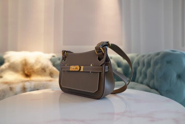 e38373aea36ee25 God Factory Bags Hermes Jypsiere Mini CK18 Etoupe Swift Leather Gold Hardware