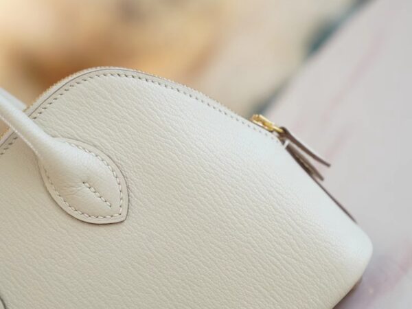 e38b75cbdfaca02 Fashion God Factory Bags Hermes Mini Bolide18CM C10 Craie Chevre Leather Gold Hardware