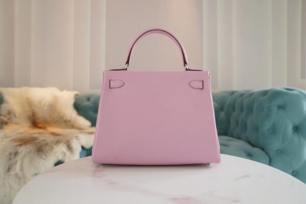 e3c6bbc9213ffb7 Hermes Boutique Kelly Bag28CM X9 Mauve Sylyestre Swift Leather Silver Hardware