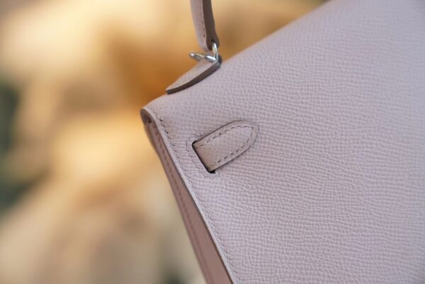 e45d46927f3282c God Factory Bags Hermes 09 Mauve Pale Epsom Leather Mini Kelly 19CM Silver Hardware