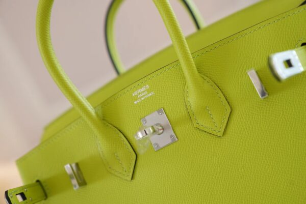 e52b857a1a73e2a God Factory Bags Factory Hermes Kiwi Epsom Leather Birkin25CM Silver Hardware
