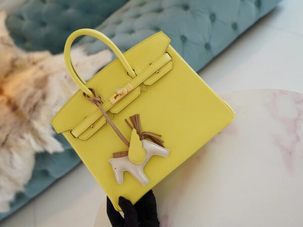 e5797cdb4de117b Handmade Hermes Birkin 25CM Epsom 9R Lime Gold Hardware