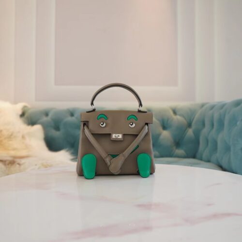 Hand Stitch God Factory Bags Hermes Factory Kelly Doll16CM Two Colors Swift Leather
