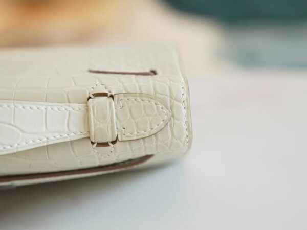 e65d2f7a2f29575 Australia Canberra Hermes Kelly Pochette 22CM Matte Alligator 8L Beton Silver Hardware
