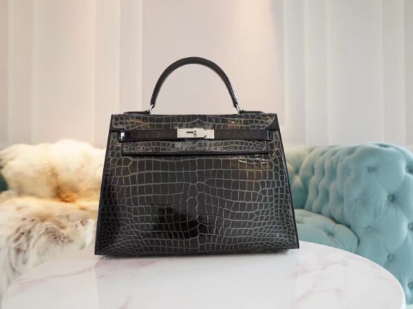 e6c2a310e3333d1-1 God Factory Bags Factory Hermes HCP Shiny Porosus Kelly Sellier 32CM CK89 Nior