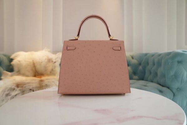e70e7299cb04d54 Canada Toronto Hermes Kelly 25CM Ostrich 94 Terre Cuite Gold Hardware