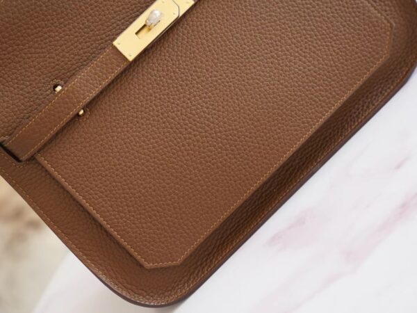 e70f7c37da7c3fc New God Factory Bags Hermes Jypsiere 28CM 3G Alezan Clemence Leather Gold Hardware