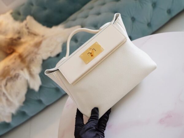 e7b273a0026f26f Full Handmade Hermes 01 Blanc & I2 Nata Evercolor Mini Kelly 24/24 Gold Hardware