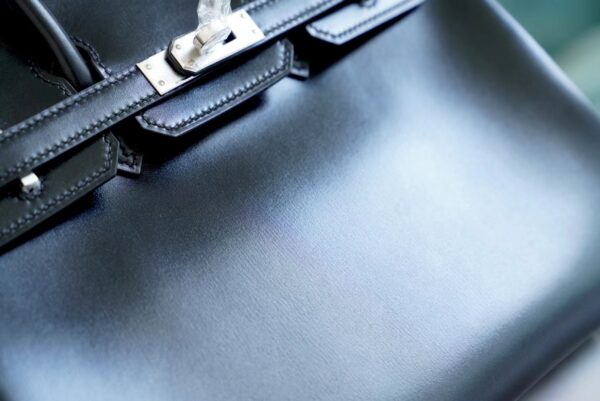 ea3a15686c00c2e Hand Stitch Hermes Birkin Bag25CM CK89 Nior Box Leather Silver Hardware