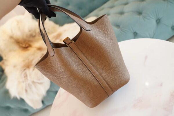 ea84ae9edc55497 God Factory Bags Hermes Picotin Bag18CM D0 Berge De Weimer Clemence Leather Gold Hardware