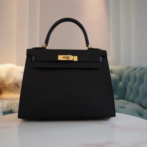 God Factory Bags Hermes Chevre Leather Kelly 28CM CK89 Nior Gold Hardware