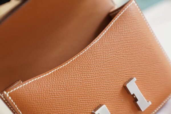 eb0143bedbecc90 God Factory Bags Hermes Factory Constance14cm CK37 Gold Epsom Leather Silver Hardware