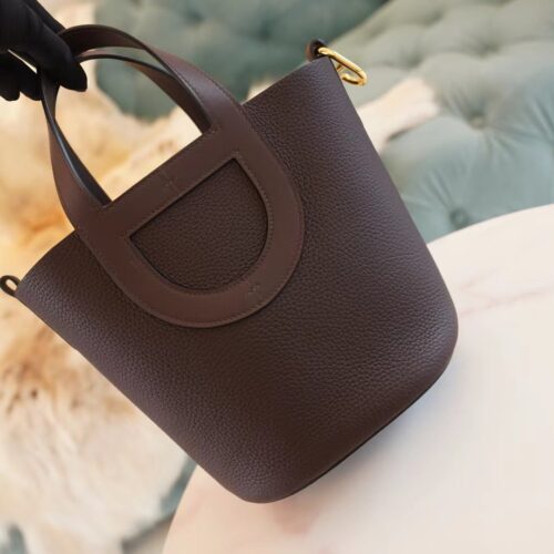 Lcmod Factory Hermes 0G Rouge Sellier In The Loop18CM Clemence Leather Silver Hardware