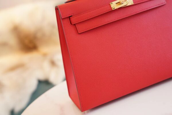 ebc99e7a409d2c7 Wholesale Hermes Kelly 25CM Q5 Rouge Casaque Epsom Leather Gold Hardware