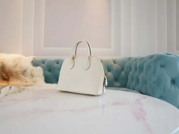 ecf6f9d751c143a Fashion God Factory Bags Hermes Mini Bolide18CM C10 Craie Chevre Leather Gold Hardware