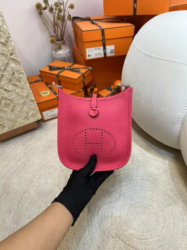 ed771fd29c71b39-jpg Full Handmade Clemence Leather T5 Rose Jaipur Mini Evelyne 16CM Silver Hardware