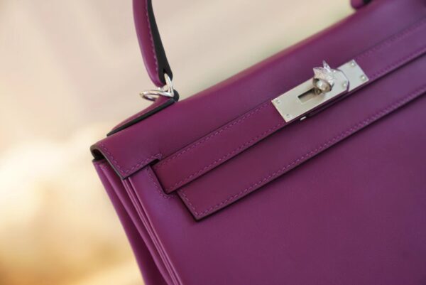 edca41e76fc780d God Factory Bags Factory Hermes P9 Anemone Swift Leather Kelly 28CM Silver Hardware