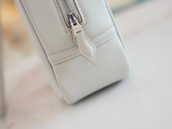 ede8dd2080fca3e New Arrival Hermes Mini Plume Swift 80 Gris Pearl Tote Bag Silver Hardware