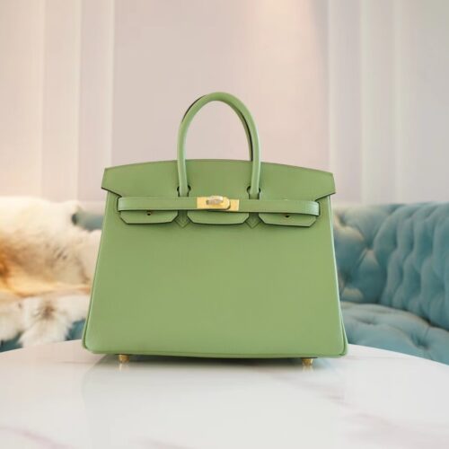 Elegant God Factory Bags Factory Hermes Birkin25CM 3I Vert Criquet Epsom Leather Gold Hardware