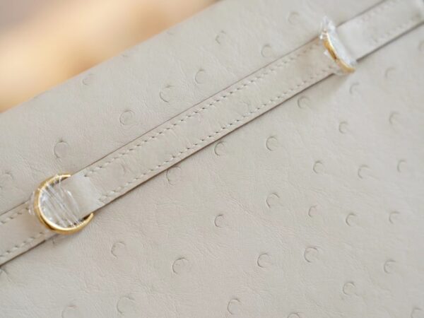 ee9e4eda1fadfca Thailand Bangkok Hermes Kelly Danse 22CM Ostrich Leather 8L Beton Gold Hardware