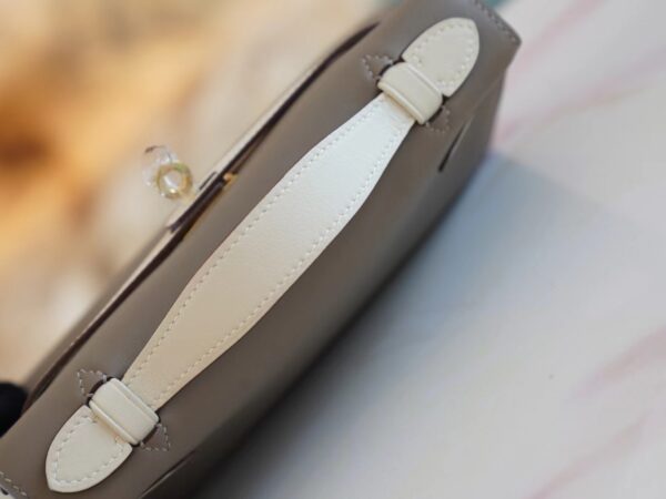 eee7054c5b7a63c Customize Hermes M8 Gris Asphalt & Nata Swift Leather Kelly Pochette22cm Clutch Bag