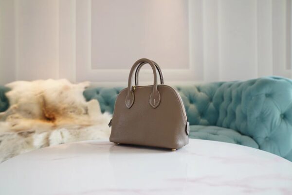 ef55f26a4a72600 Wholesale Hermes Chevre Leather Mini Bolide 18CM CK18 Etoupe Gold Hardware