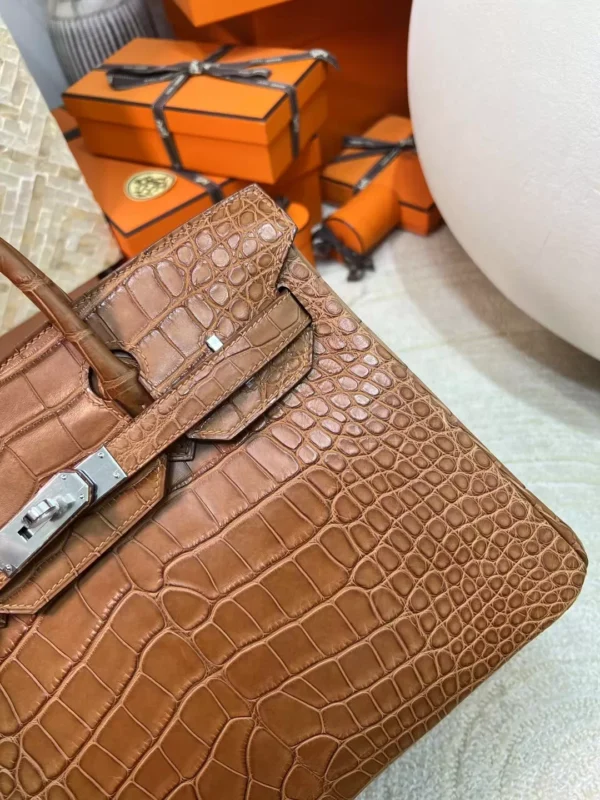 f0fe7f74493c4e9-jpg Hong Kong Hermes CK37 Gold Matte Alligator Crocodile Birkin Bag 30CM Silver Hardware