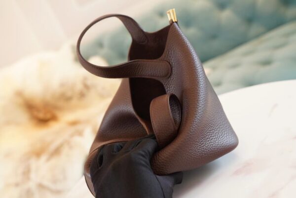 f1726e2d46d70d8 God Factory Bags Factory Hermes 0G Rouge Sellier Clemence Leather Picotin18CM Gold Hardware