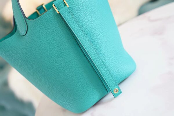 f177fe50c5158aa Full Handmade Hermes U1 Verone Clemence Leather Picotin18CM Gold Hardware