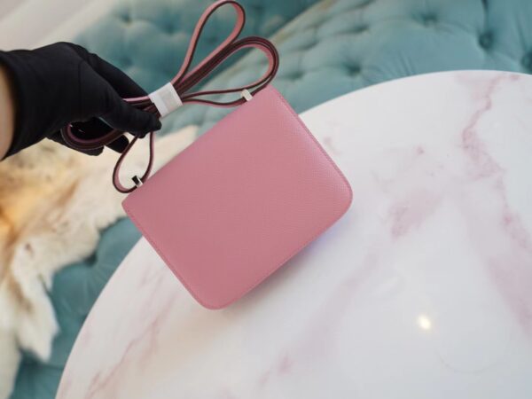 f1f6fadea8d254a Sale God Factory Bags Factory Hermes Constance14cm Rose Sakura Epsom Leather Silver Hardware