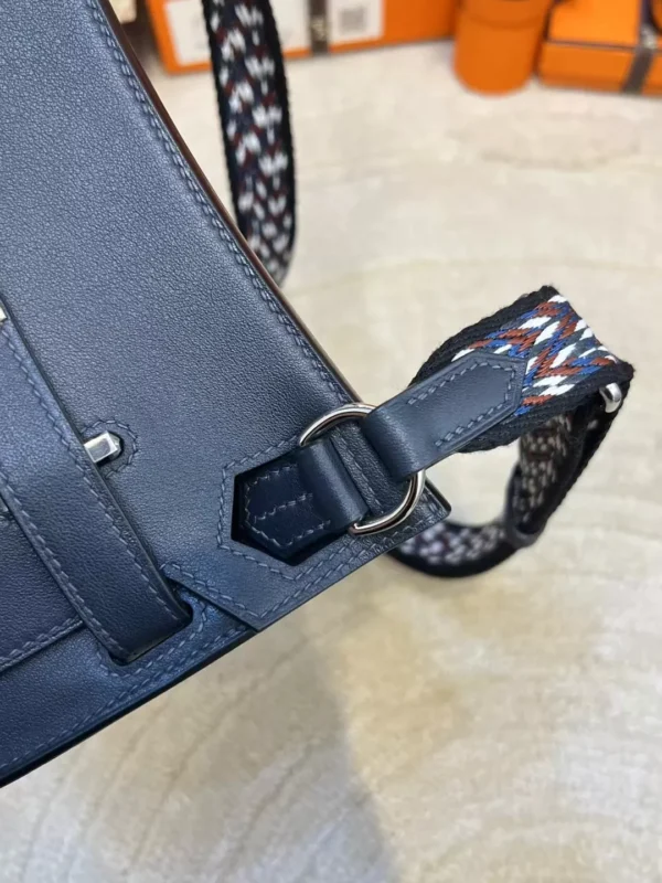 f222a7df9dd8be9-jpg Taiwan Hermes Jypsiere Mini 23CM 3Y Blue Noir Swift Leather Silver Hardware