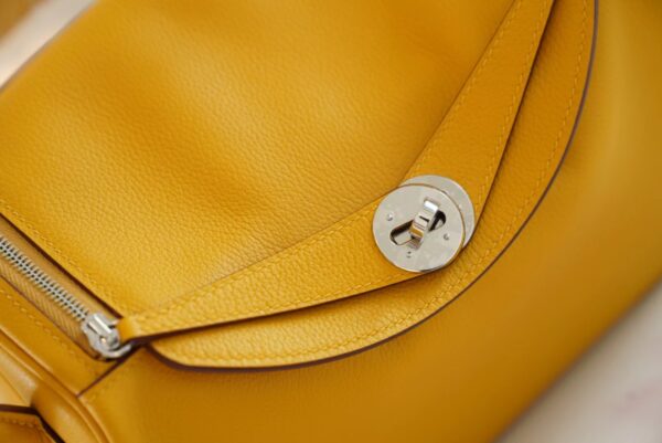 f267e31ad5812ce Wholesale Hermes Lindy 26CM 9D Amber Evercolor Leather Shoulder Bag Silver Hardware