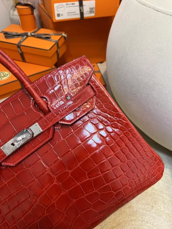 f26aca1ea324d50-jpg Hermes Shiny Alligator Crocodile Birkin 30CM 95 Braise Silver Hardware