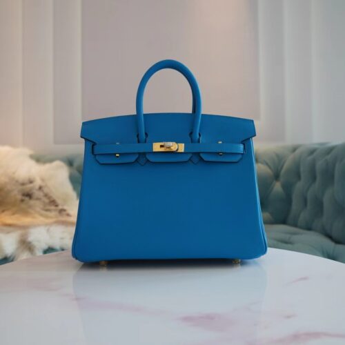 God Factory Bags Hermes B3 Blue Zanzibar Birkin 25CM Swift Leather Gold Hardware