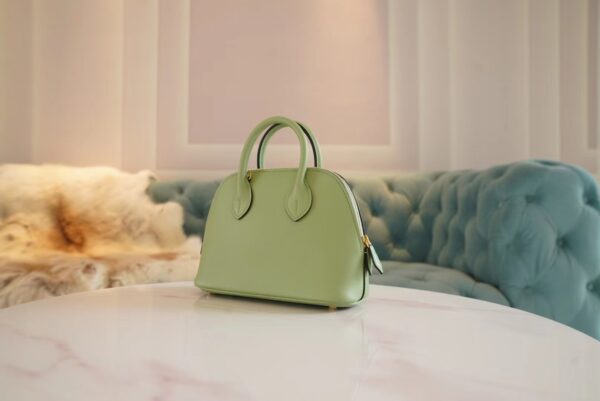f3152fedb7832c9 God Factory Bags Hermes Mini Bolide18CM 3I Vert Criquet Evercolor Leather Gold Hardware