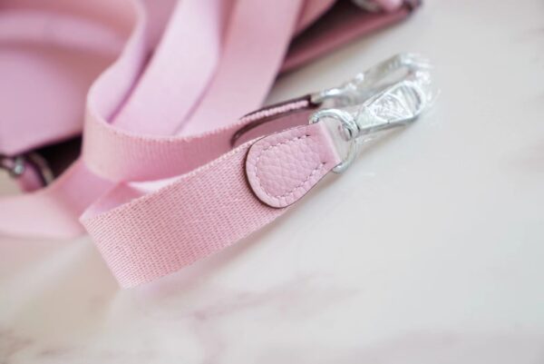 f3a2b4ae9dd3415 Hermes Handmade Boutique X9 Mauve Sylyestre Clemence Leather Mini Evelyne Silver Hardware