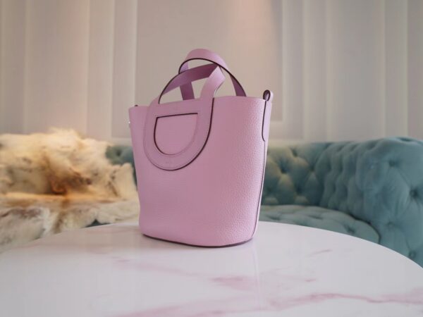 f46ae3389dcb833 Hand Stitching Hermes Clemence In The Loop Pouch X9 Mauve Sylvestre Silver Hardware