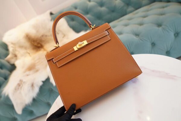 f5612403bceced3 God Factory Bags Hermes Factory CK37 Gold Epsom Leather Kelly 25CM Gold Hardware