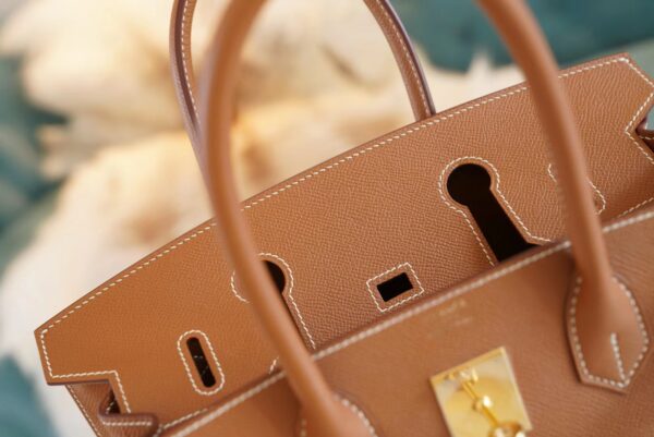 f612fa06bc34a0c Hand Stitch Hermes Birkin Bag30CM CK37 Gold Epsom Leather Gold Hardware