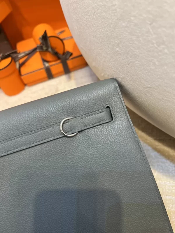 f659460582ad0e8-jpg Hermes Kelly Danse 22CM 63 Vert Amande Evercolor Leather Silver Hardware