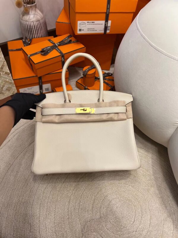 f67d69f9f2a4ed1 Dubai United Arab Emirates Hermes Birkin 30CM Togo CK10 Craie Gold Hardware