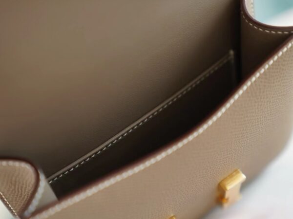 f69048609ee22d1 Full Handmade Hermes Constance14cm C18 Gris Etoupe Epsom Leather Gold Hardware