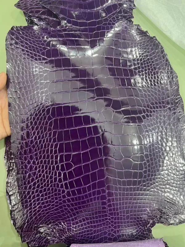 Special Order Hermes Bag N5 Cassis Shiny Alligator Crocodile Leather