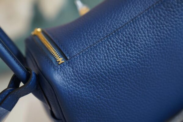 f7779680bb616bb Fashion Hermes S4 Deep Blue Mini Lindy 19CM Clemence Leather Gold Hardware