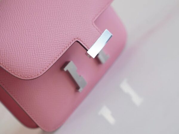 f8293d1926c4c06 Sale God Factory Bags Factory Hermes Constance14cm Rose Sakura Epsom Leather Silver Hardware