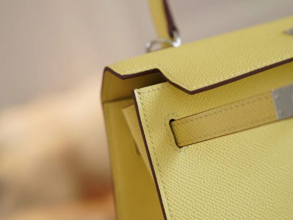 f8b5b6e78289317 God Factory Bags Hermes Factory Epsom Kelly Sellier 25CM 1Z Joune Poussin Silver Hardware