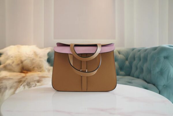 f903b25b072b614-1 Wholesale Hermes 0M Chai/ X9 Mauve Sylyestre Halzan 25CM Silver Hardware