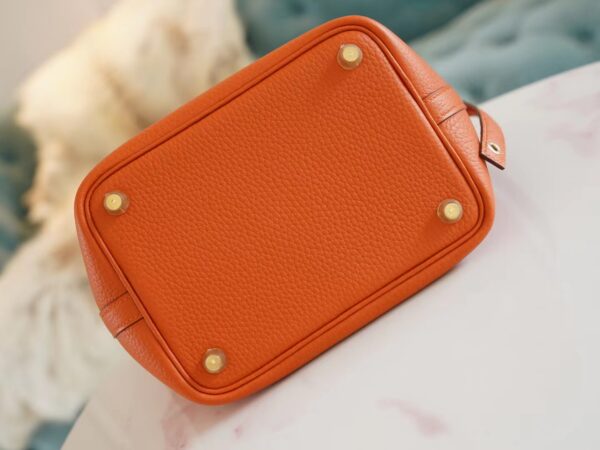 f924b0eebcd6119 Hong Kong Hermes Picotin 18CM Clemence 0X Orange Minium Gold Hardware