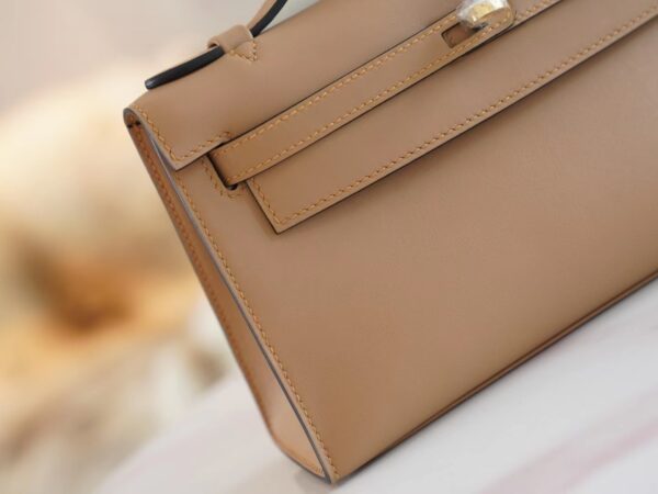 f995169363fe8e1 Wholesale Hermes Kelly Pochette22CM 0M Chai Swift Leather Gold Hardware